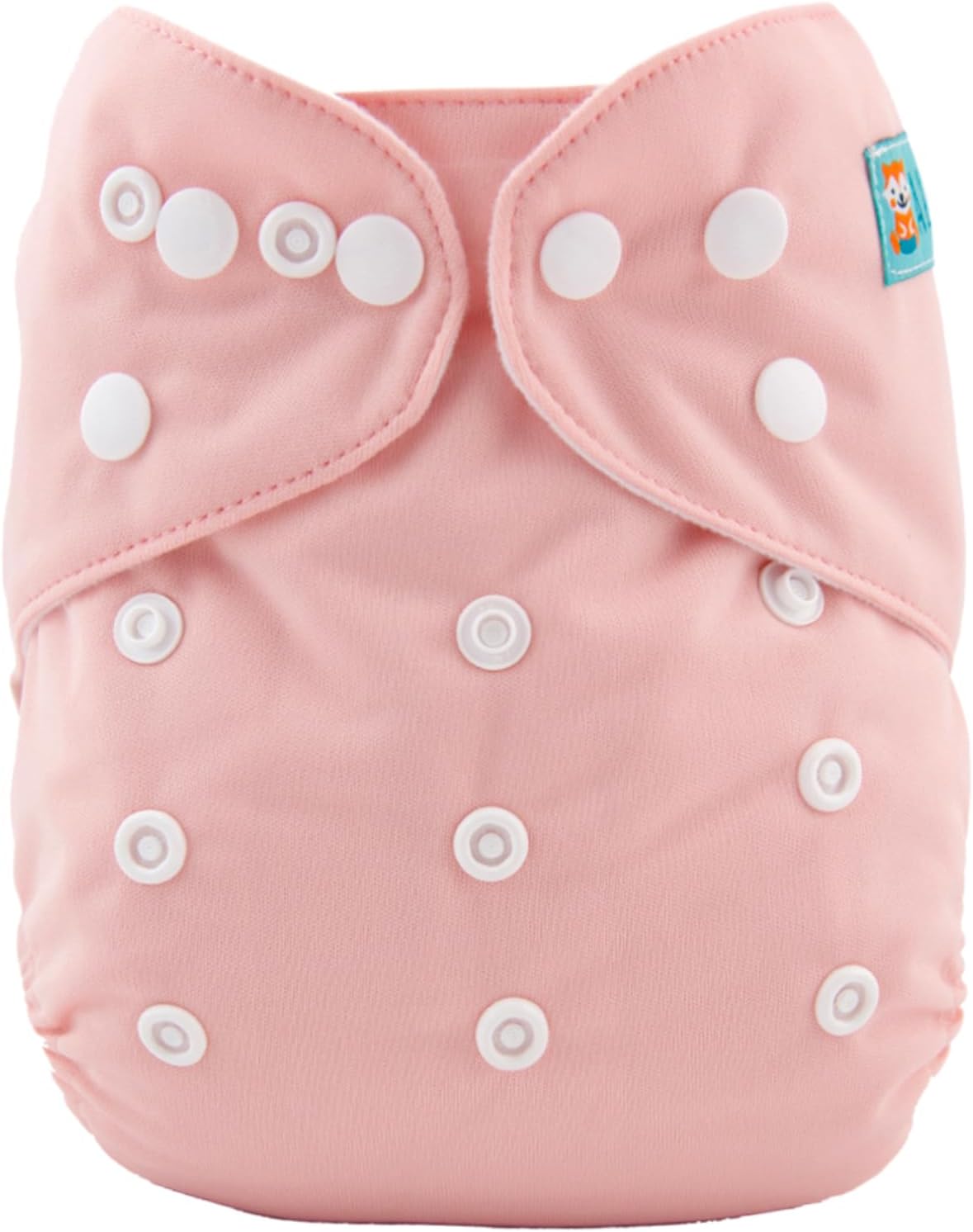 ALVABABY Christmas Baby Cloth Diaper Adjustable Washable Reusable for Baby Girls and Boys Infant Toddler Nappy 1 Pack with 2 Inserts QD71-2T - Image 1